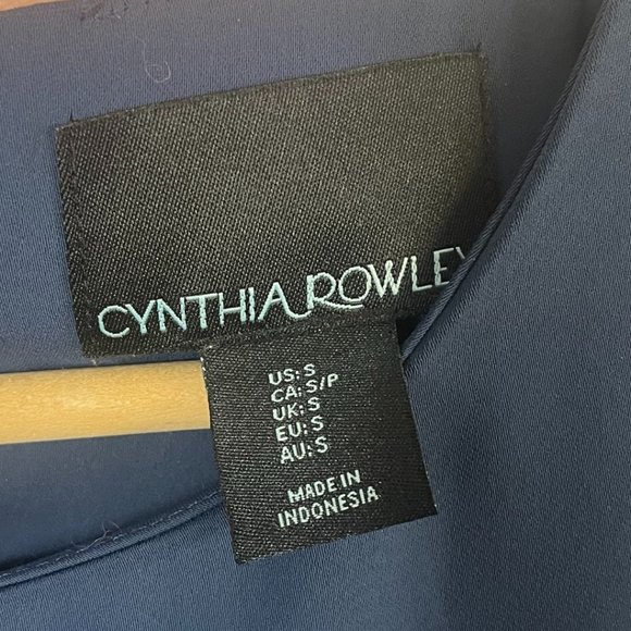 👗CYNTHIA ROWLEY | Women's Sleeveless Color Block Periwinkle Blue Dress | Size S - Picture 6 of 9